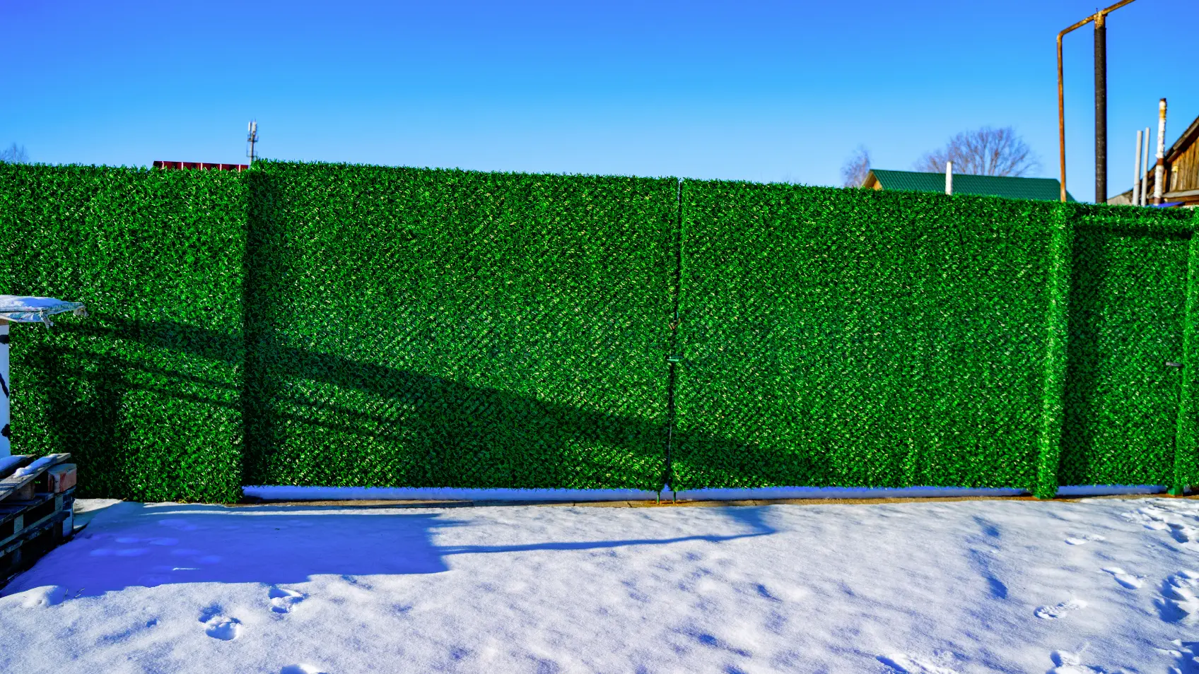 Фото 6 Трава забор Grass Fence декор забора из профнастила