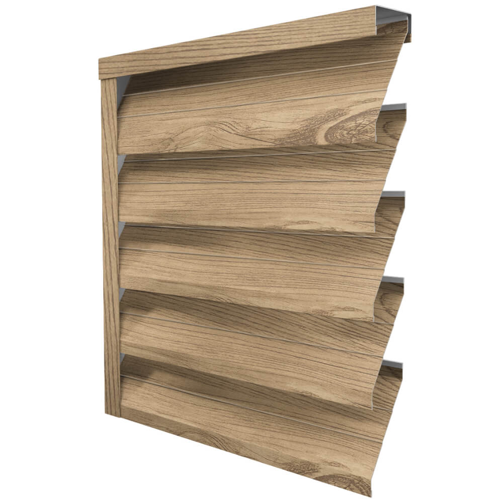 Ламель усиленная ЭКО-Z-US цвет под дерево Светлое Дерево 3D Printech односторонняя