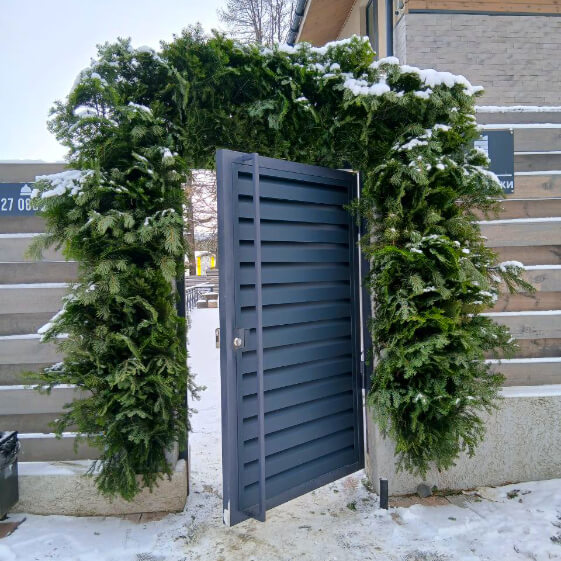 Забор-жалюзи ХайТек RAL7024 МАТТЕ Серый Графит матовый двусторонний