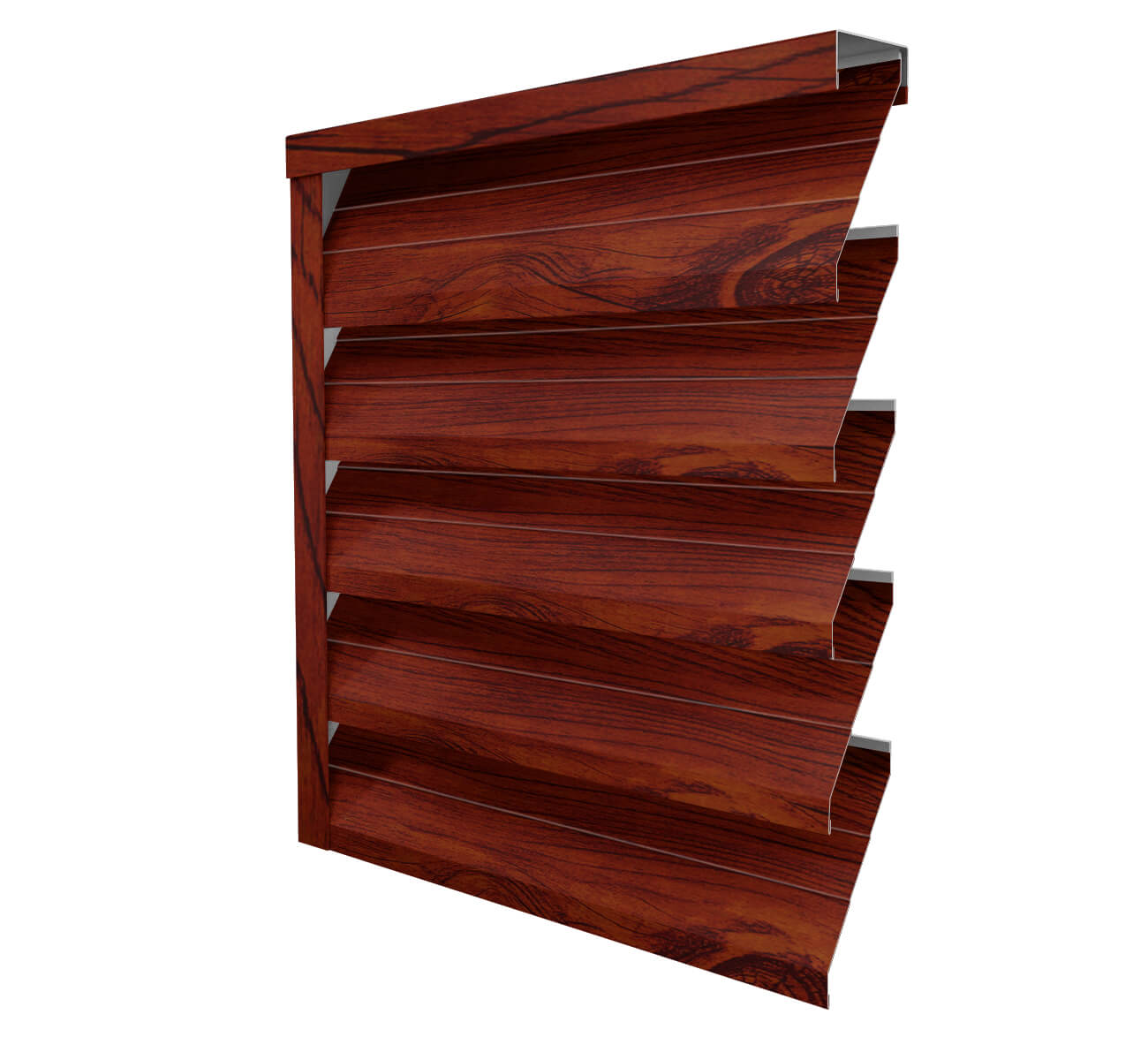 Ламель усиленная ЭКО-Z-US цвет под дерево Каштан Красный 3D Printech односторонняя