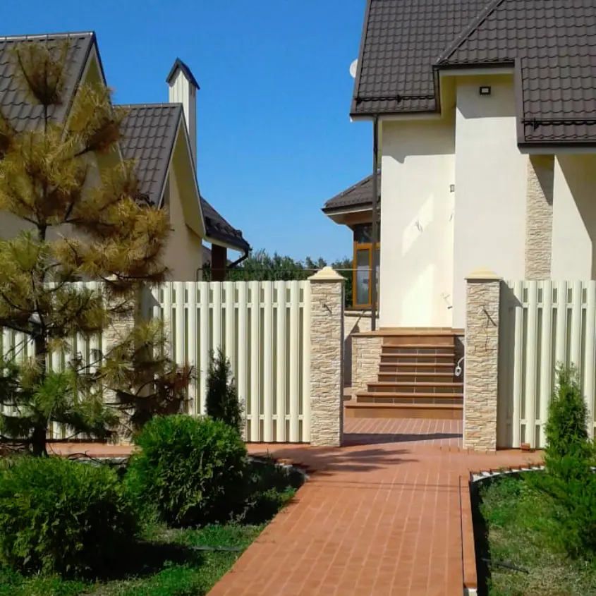 Фото 5 забор штакетник полукруглый RAL9003 Белый двусторонний