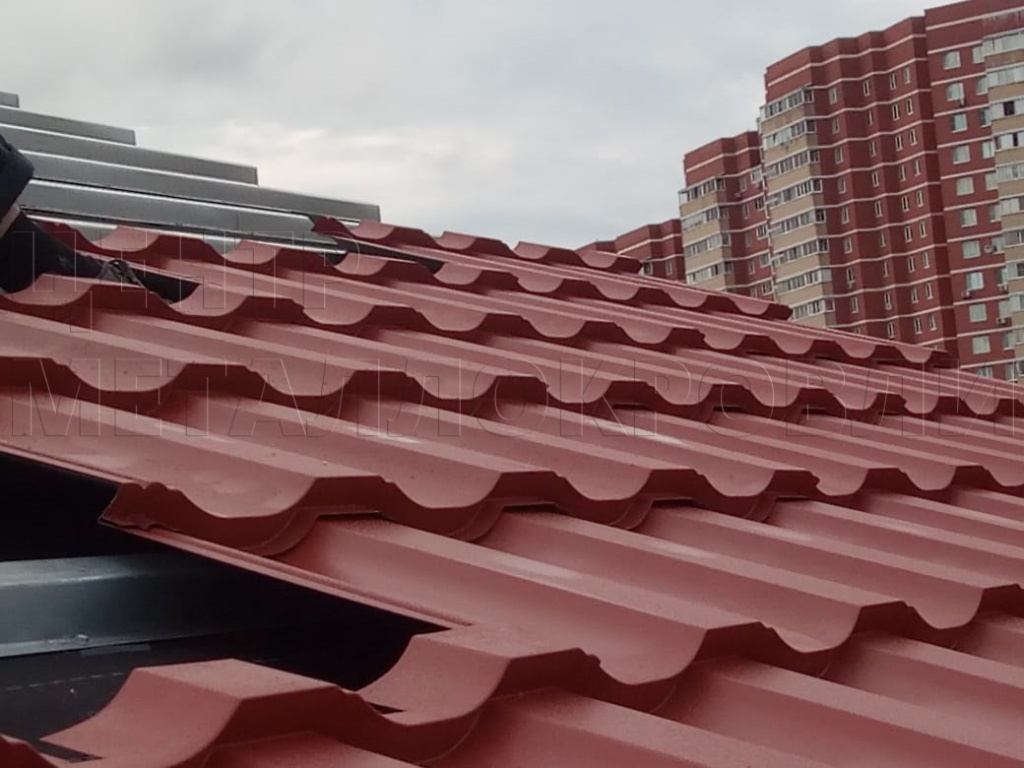 Металлочерепица Геркулес 8004 терракотовый Стальной Бархат от Центра Металлокровли в Кызылорде Металлочерепица Геркулес 8004 терракотовый Стальной Бархат от Центра Металлокровли в Кызылорде